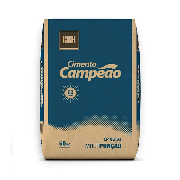 Cimento Portland Composto, CP II-E-32, Pacote com 50 Quilos